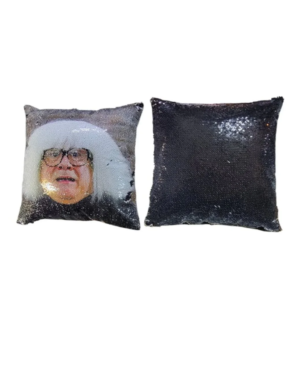 Magic Sequin-Reveal Square Couch Pillows - Danny DeVito/Frank Reynolds